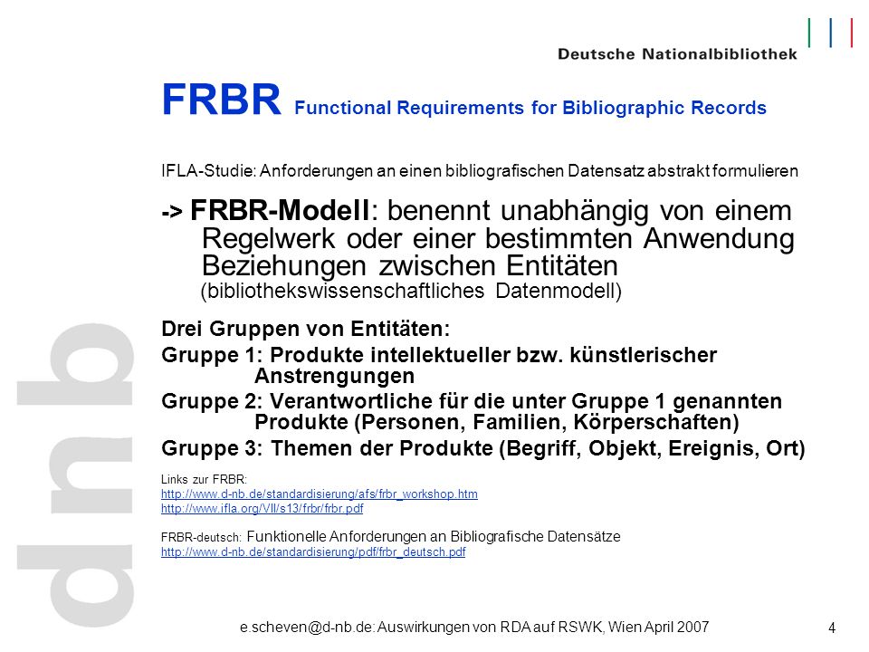 FRBR Functional Requirements for Bibliographic Records