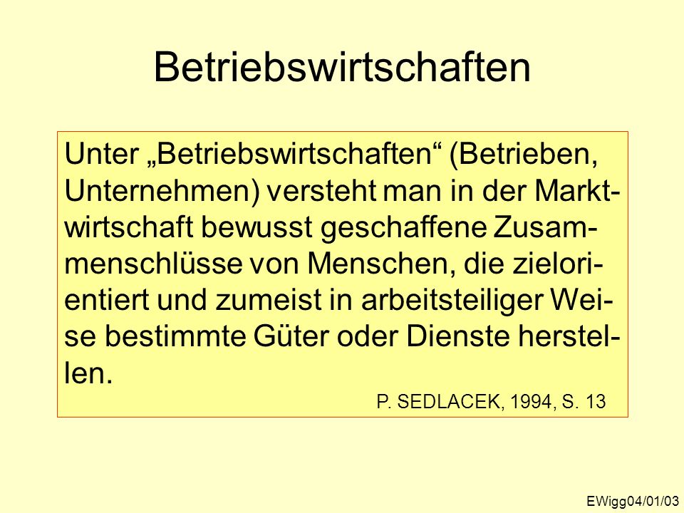 Betriebswirtschaften