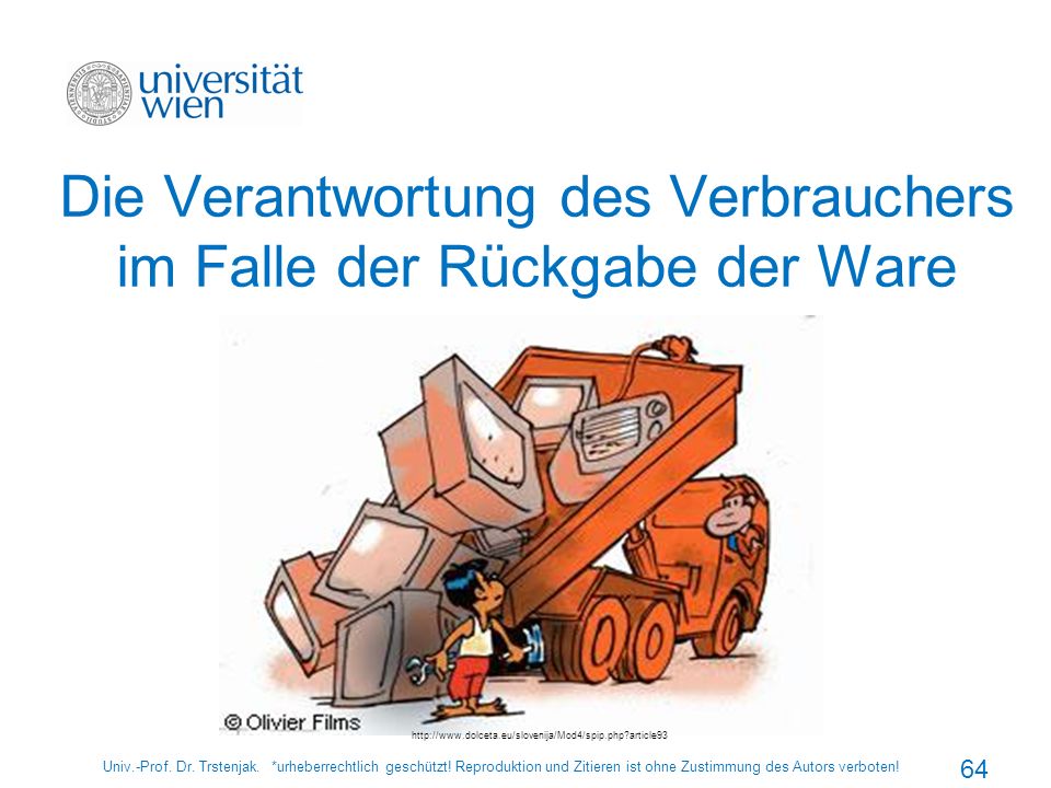 Die Verantwortung des Verbrauchers im Falle der Rückgabe der Ware
