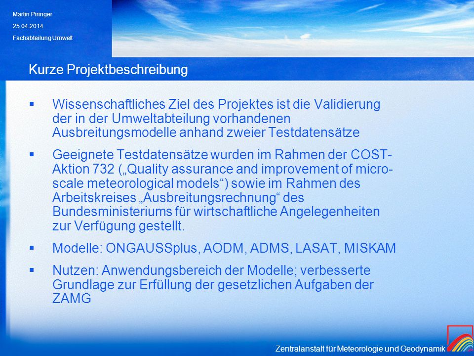 Kurze Projektbeschreibung