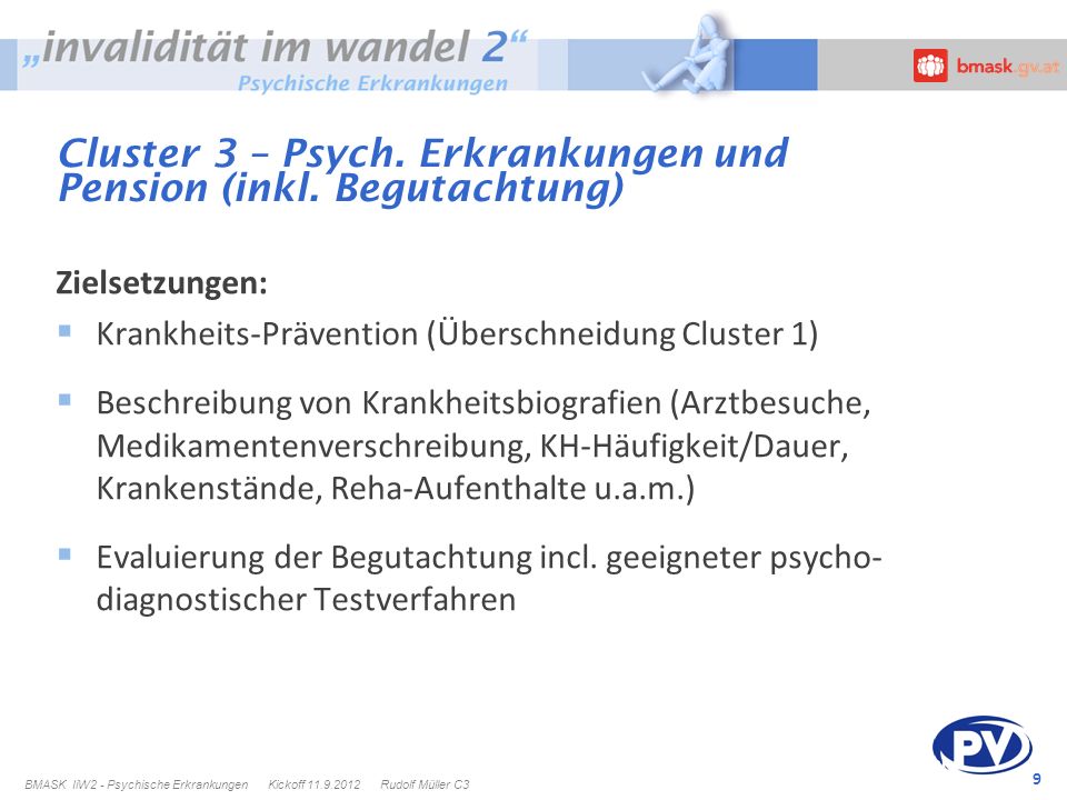 Cluster 3 – Psych. Erkrankungen und Pension (inkl. Begutachtung)