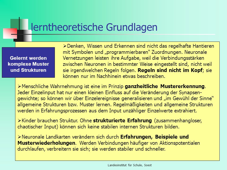 lerntheoretische Grundlagen