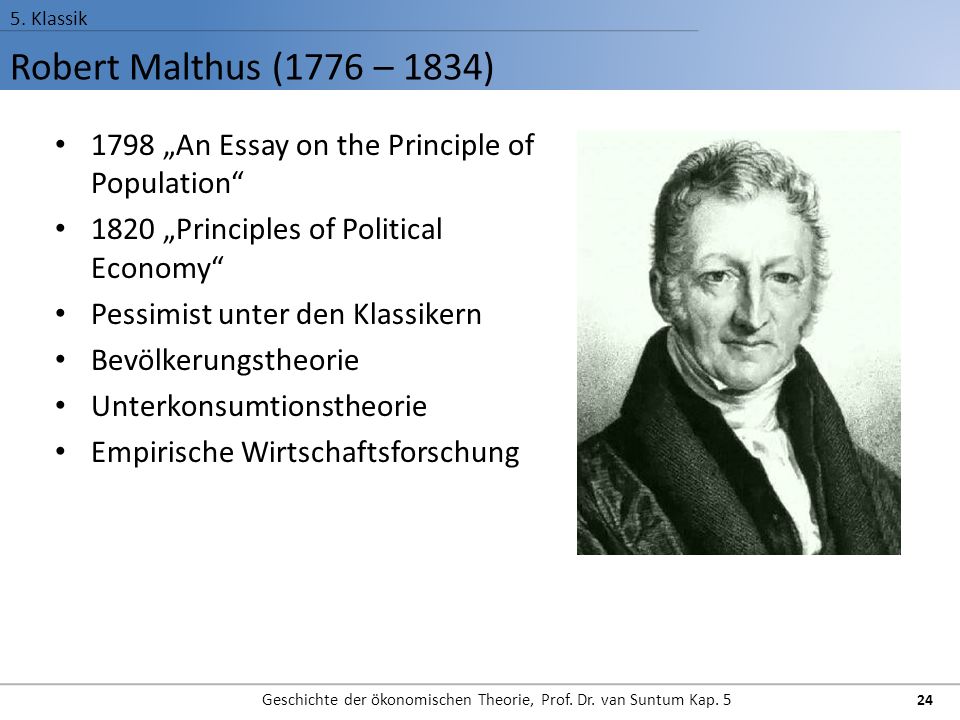Geschichte der ökonomischen Theorie, Prof. Dr. van Suntum Kap. 5