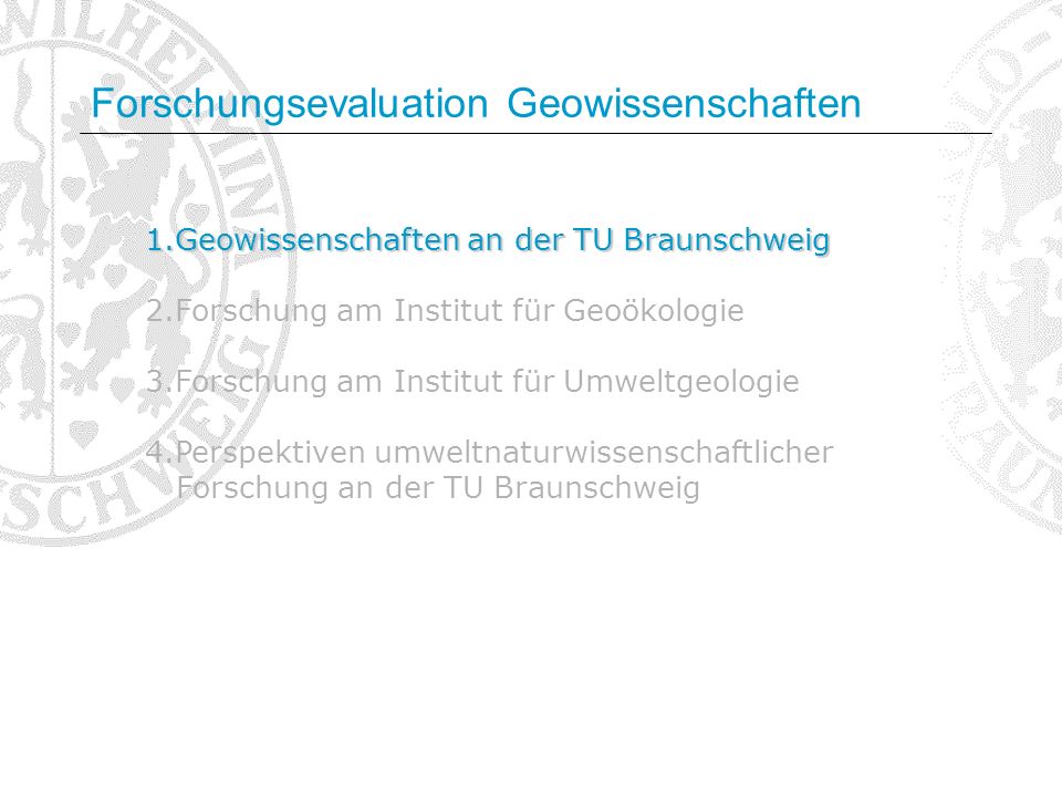 Forschungsevaluation Geowissenschaften