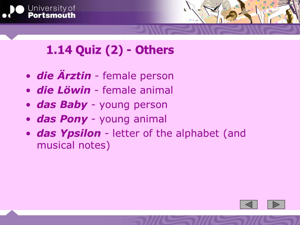 1.14 Quiz (2) - Others die Ärztin - female person