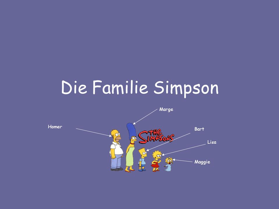 Die Familie Simpson Marge Homer Bart Lisa Maggie