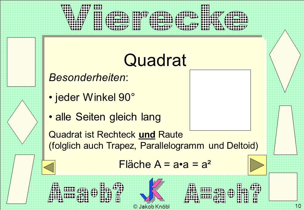 Jakis Überblick! Ein Viereck hat 4 Ecken (und 4 Seiten). - ppt video online  herunterladen