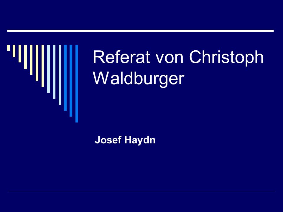 Referat von Christoph Waldburger