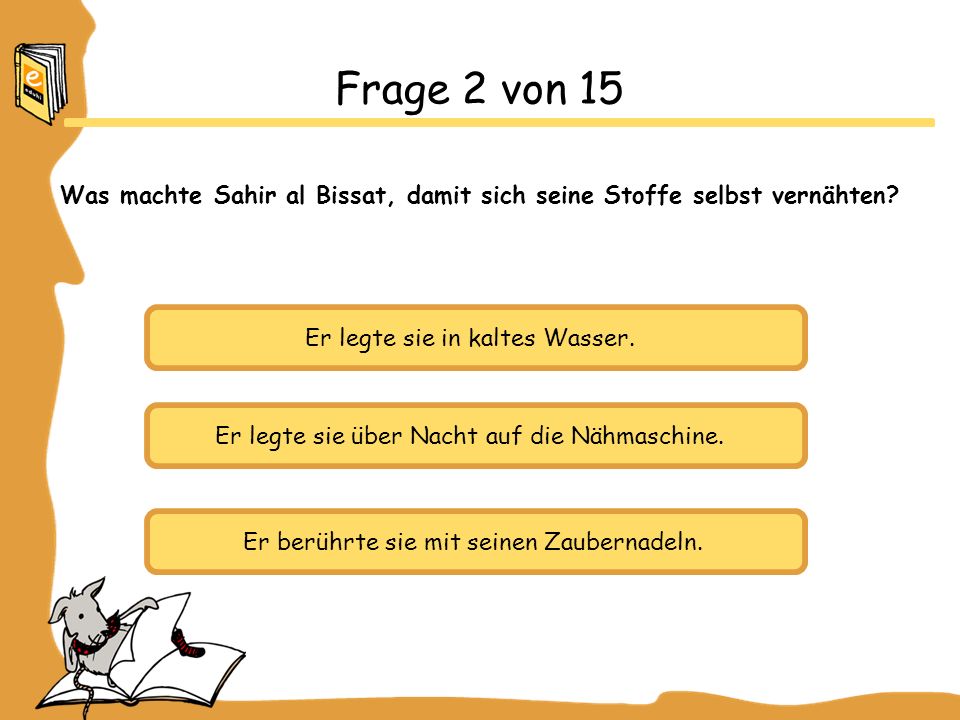 Was machte Sahir al Bissat, damit sich seine Stoffe selbst vernähten