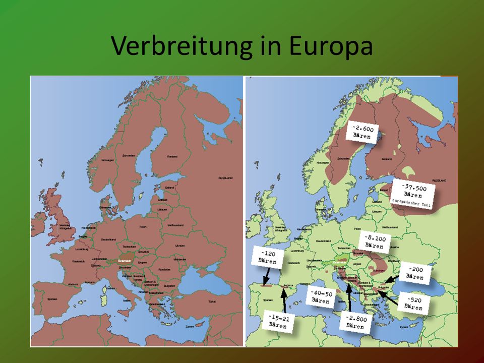 Verbreitung in Europa