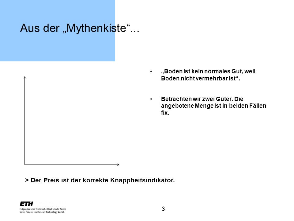 Aus der „Mythenkiste ... „Boden ist kein normales Gut, weil Boden nicht vermehrbar ist .