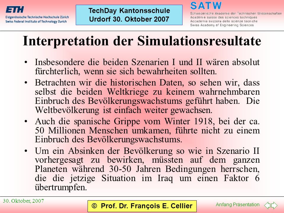 Interpretation der Simulationsresultate