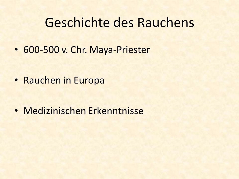 Geschichte des Rauchens