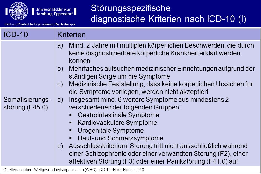 F45 9 g bedeutung diagnostik und therapie somatoformer storungen icd