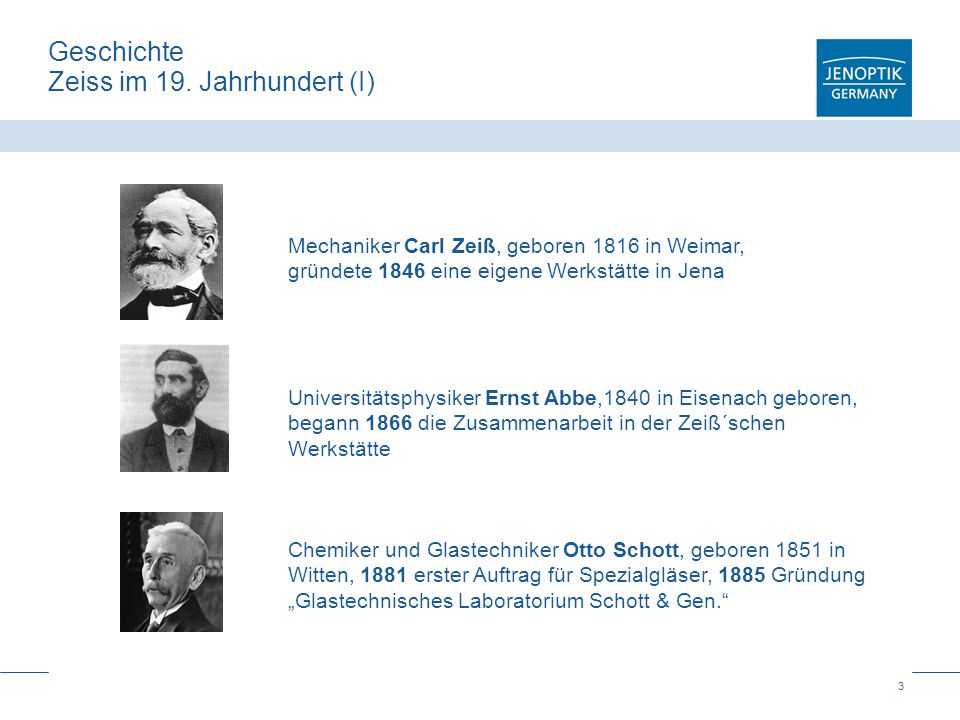 Geschichte Zeiss im 19. Jahrhundert (I)