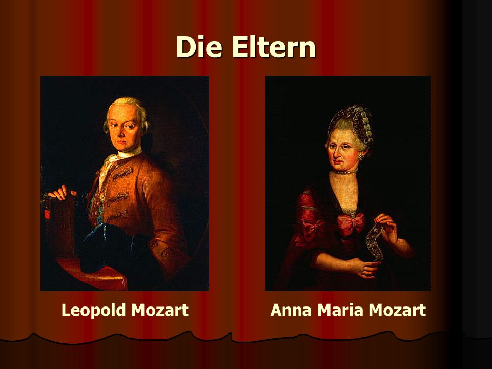 Die Eltern Leopold Mozart Anna Maria Mozart