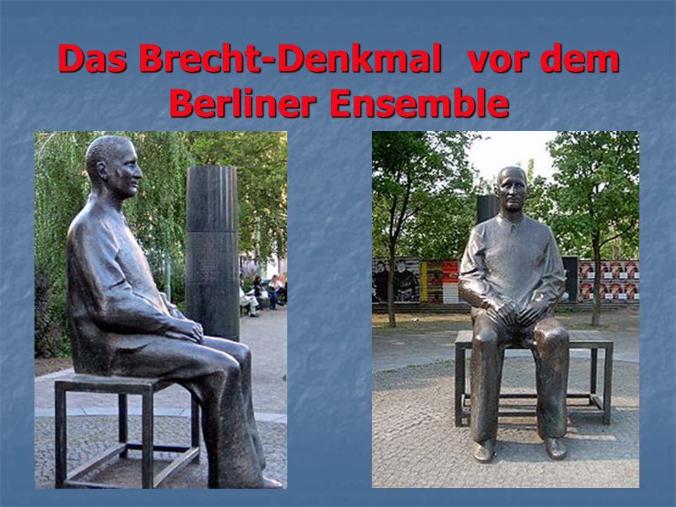 Das Brecht-Denkmal vor dem Berliner Ensemble