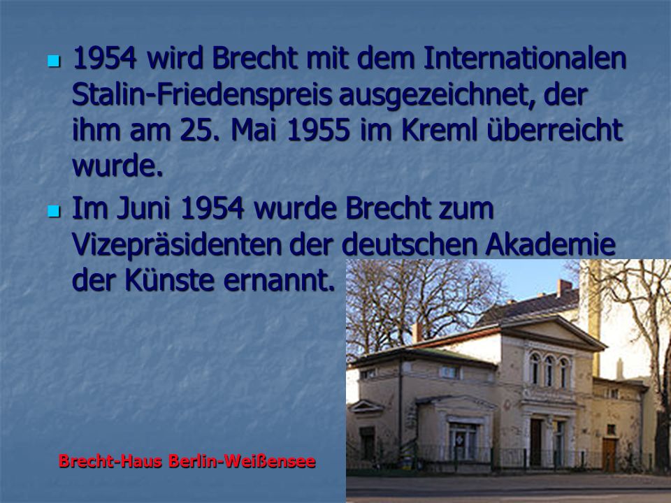Brecht-Haus Berlin-Weißensee