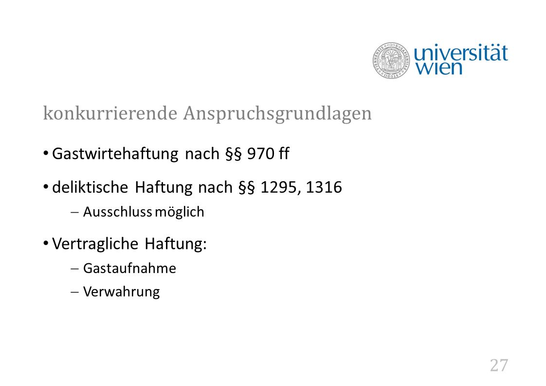 konkurrierende Anspruchsgrundlagen