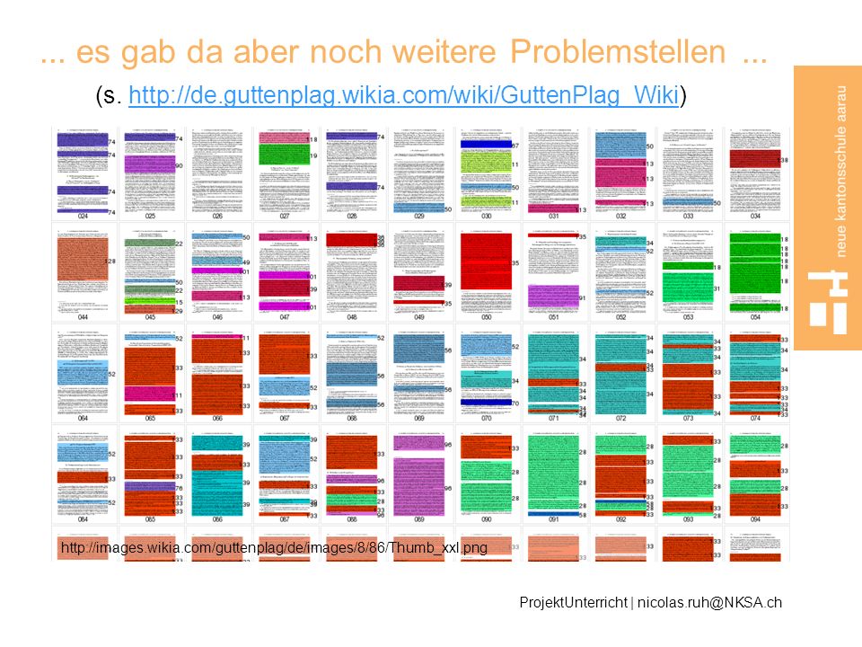 es gab da aber noch weitere Problemstellen. (s.   guttenplag