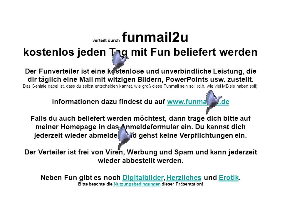kostenlos jeden Tag mit Fun beliefert werden