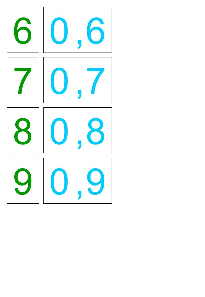 6 , 6 7 , 7 8 , 8 9 , 9