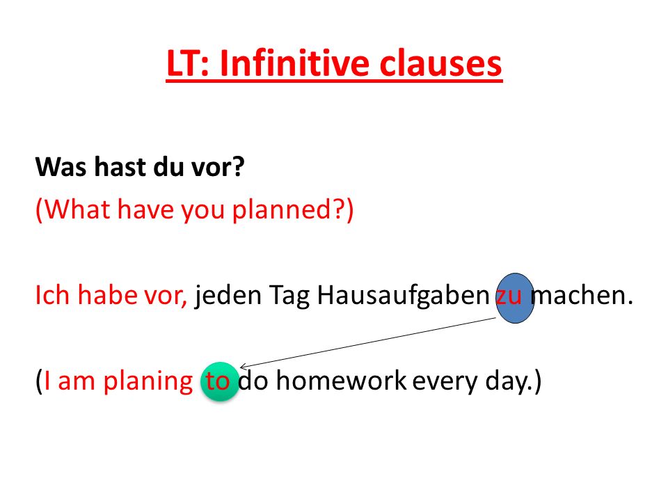 LT: Infinitive clauses