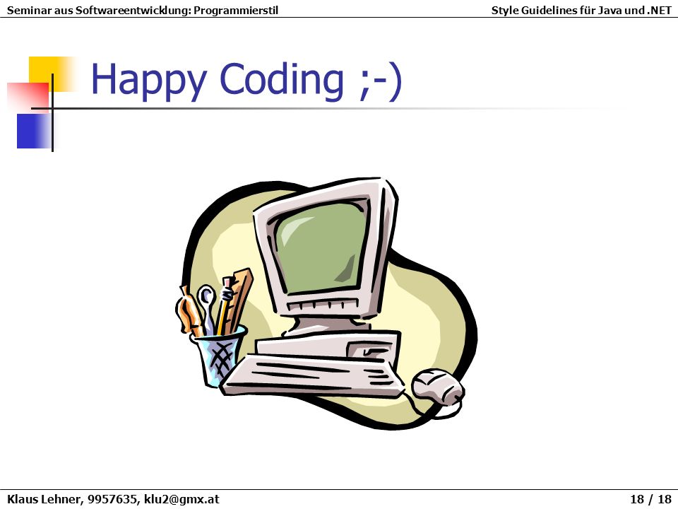 Style Guidelines für Java und .NET - ppt herunterladen