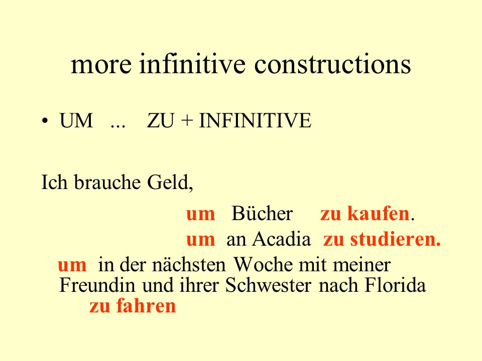 more infinitive constructions