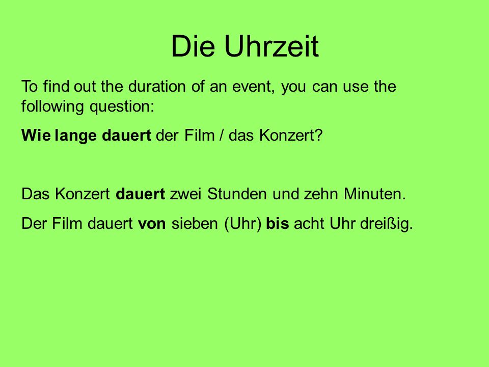 Die Uhrzeit (informell) ppt video online herunterladen
