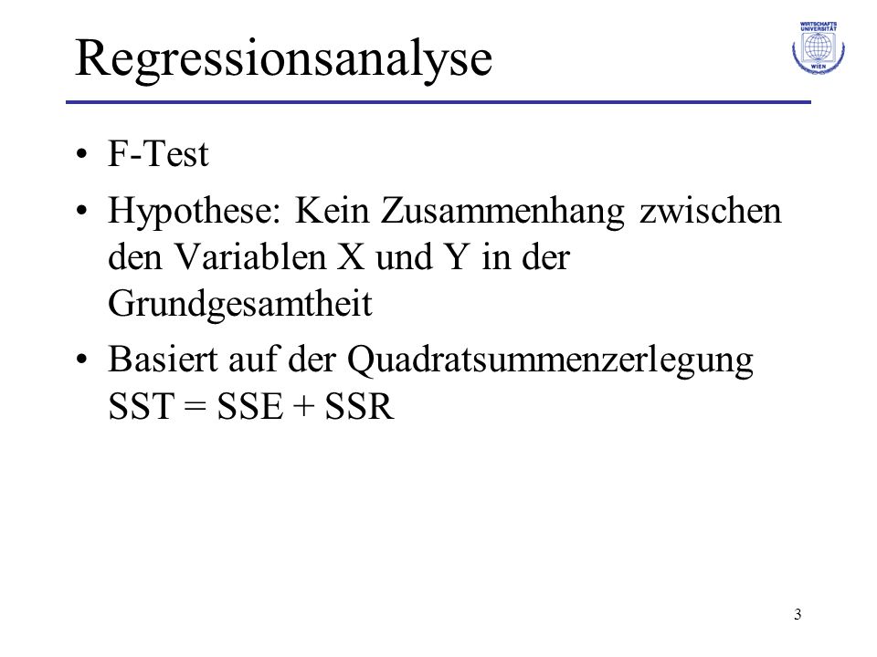 Regressionsanalyse F-Test