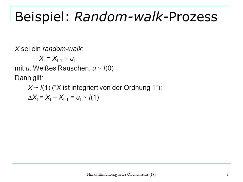 Beispiel: Random-walk-Prozess
