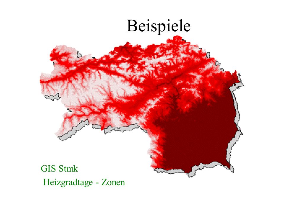 Beispiele GIS Stmk Heizgradtage - Zonen