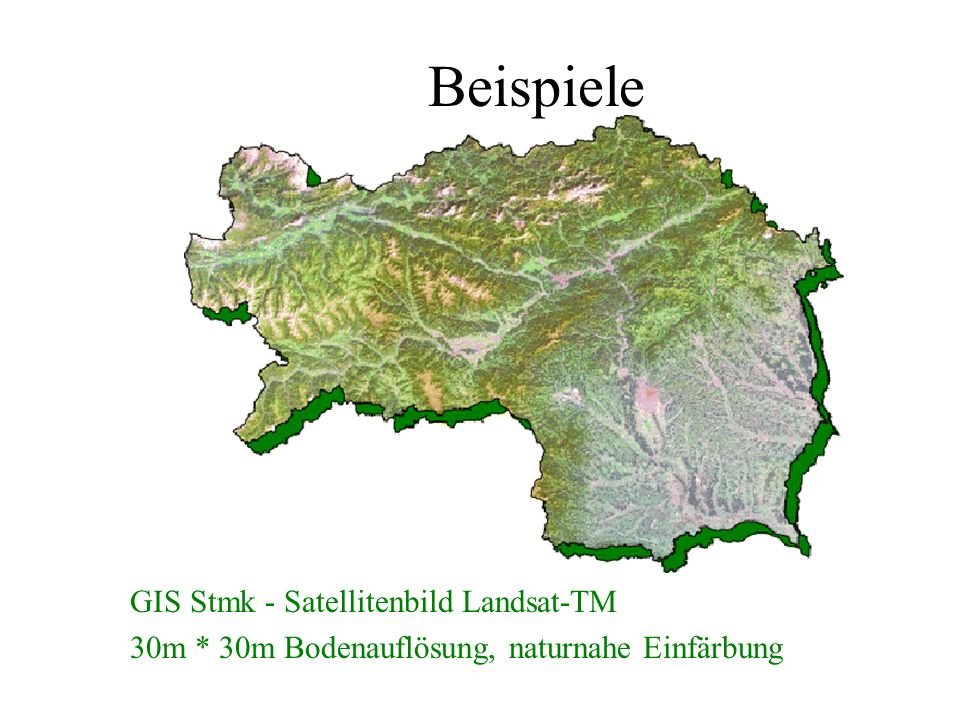 Beispiele GIS Stmk - Satellitenbild Landsat-TM