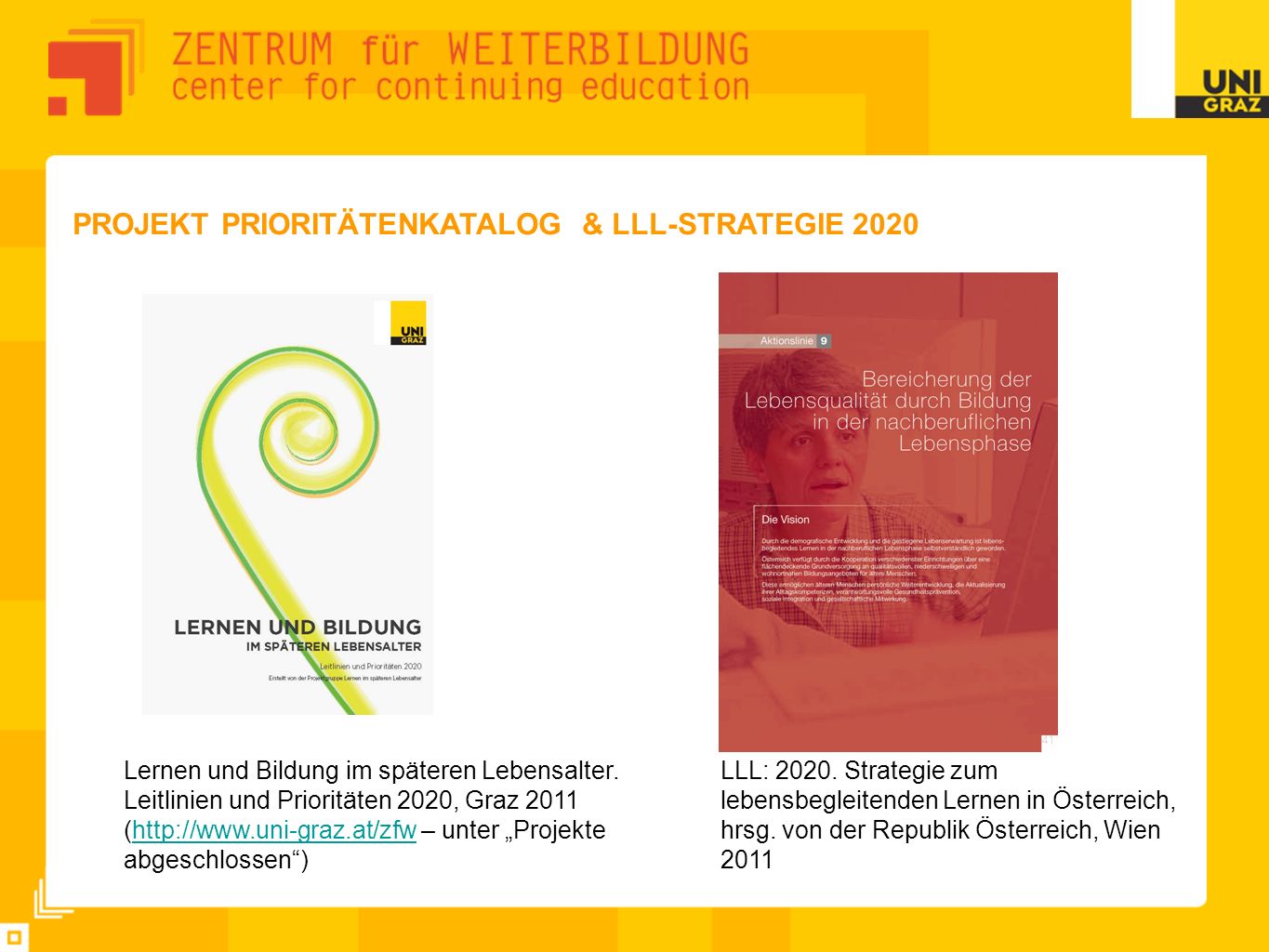 Projekt Prioritätenkatalog & LLL-Strategie 2020