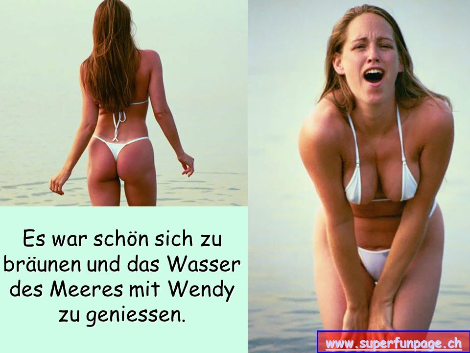 Es war schön sich zu bräunen und das Wasser des Meeres mit Wendy