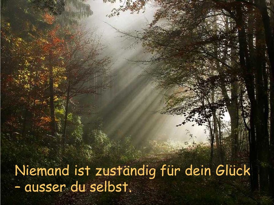 Niemand ist zuständig für dein Glück – ausser du selbst.