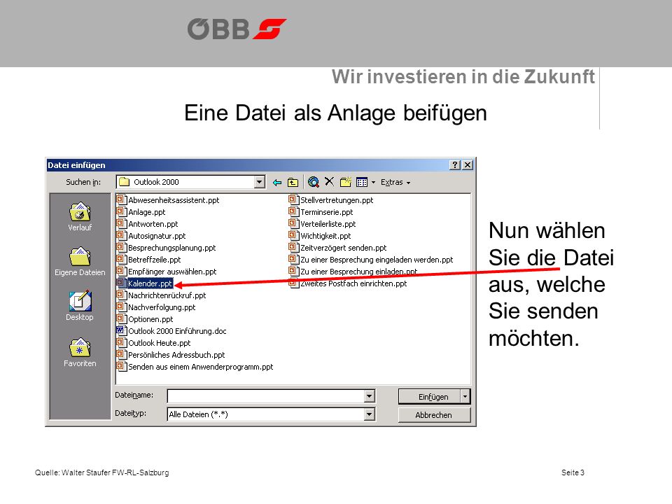 Eine Datei als Anlage beifügen