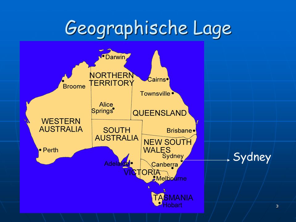 Geographische Lage Sydney