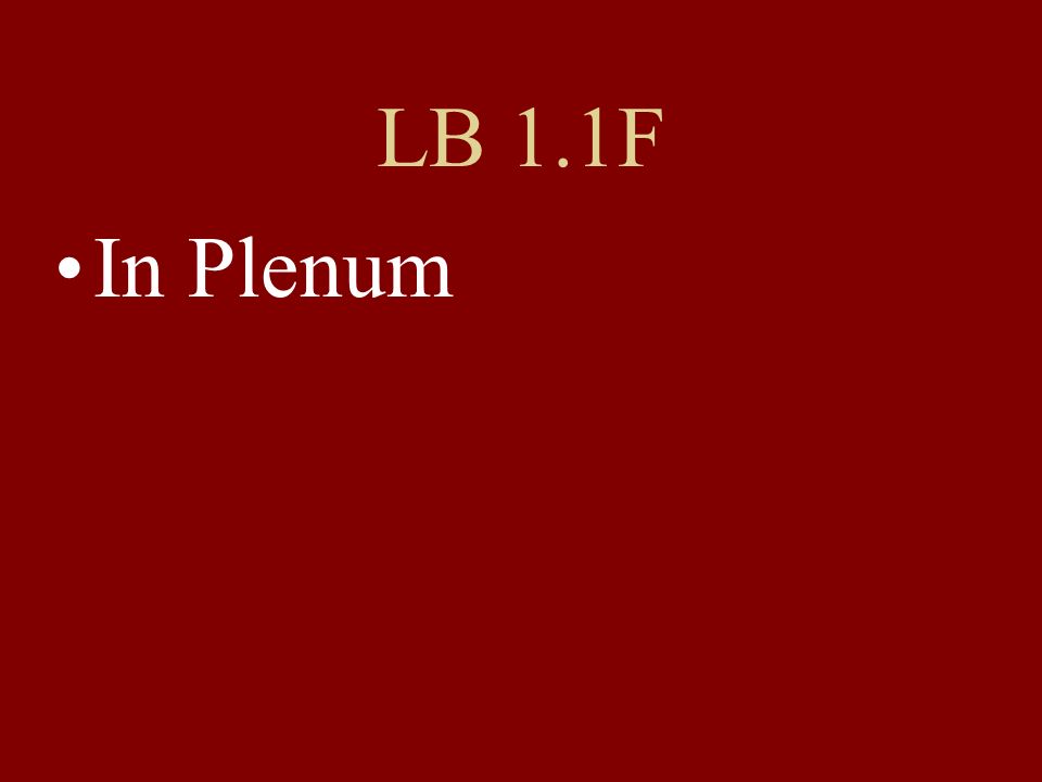 LB 1.1F In Plenum