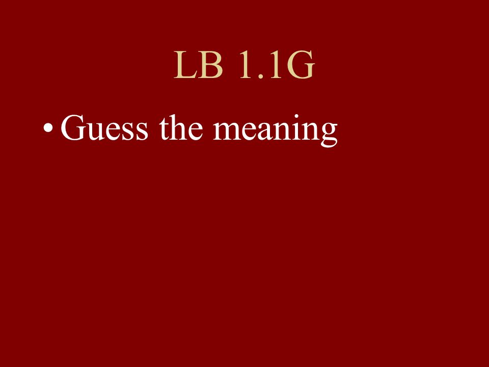 LB 1.1G Guess the meaning