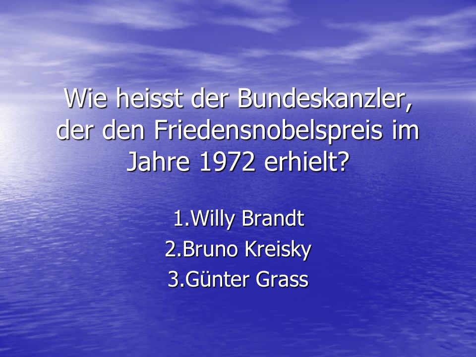 1.Willy Brandt 2.Bruno Kreisky 3.Günter Grass