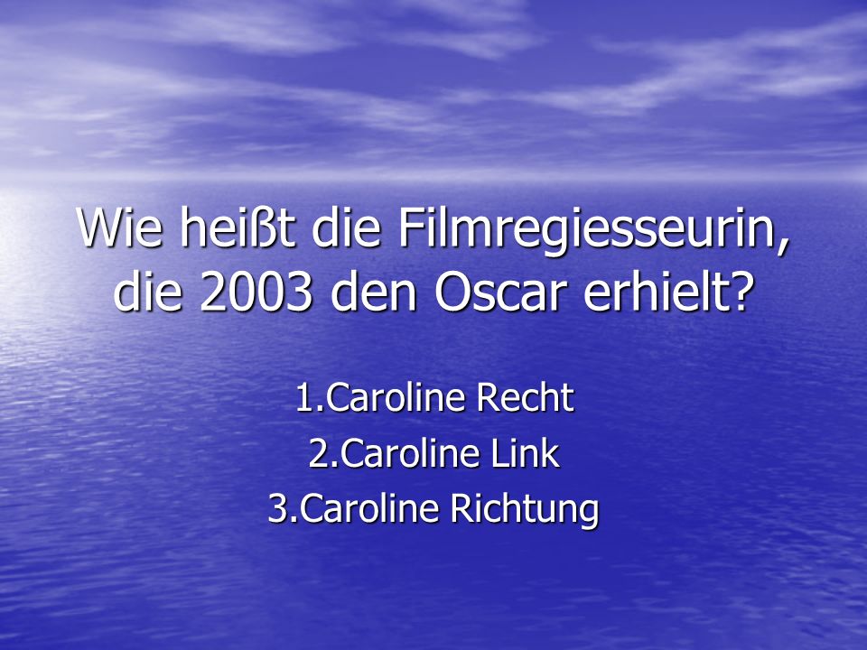 Wie heißt die Filmregiesseurin, die 2003 den Oscar erhielt
