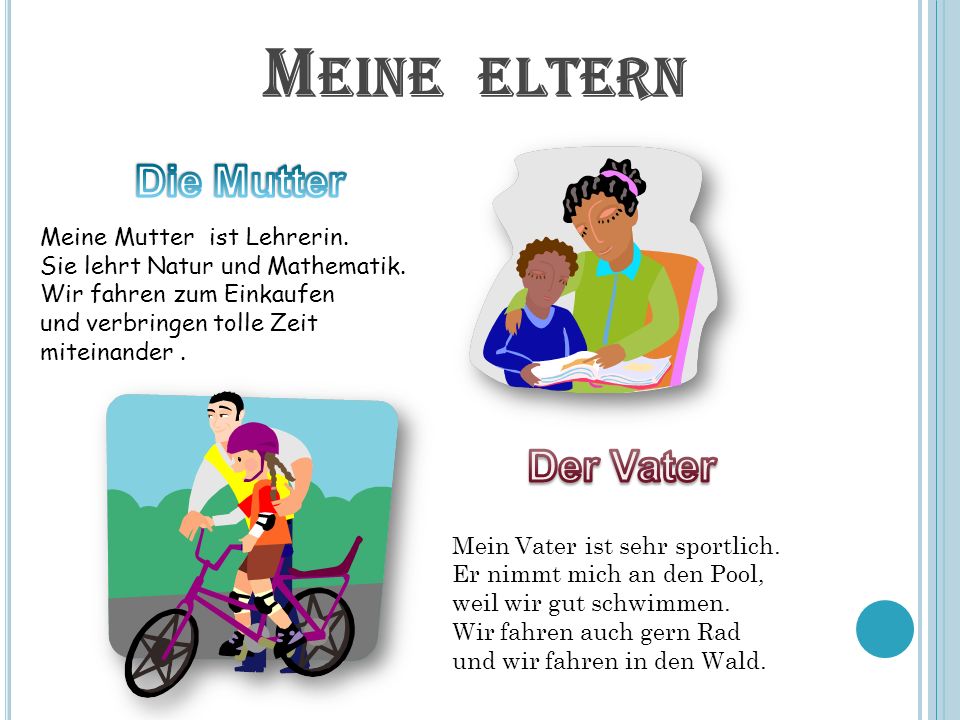 Meine eltern Die Mutter Der Vater