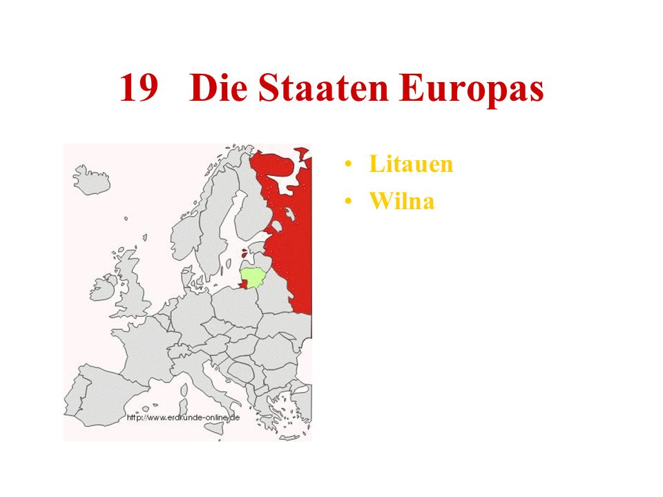 19 Die Staaten Europas Litauen Wilna