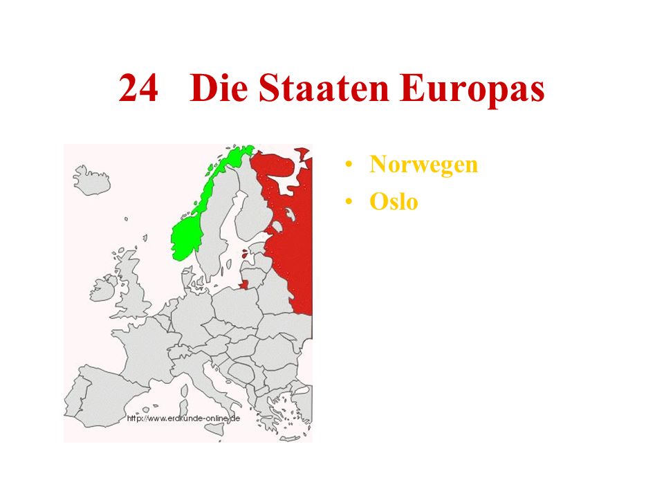 24 Die Staaten Europas Norwegen Oslo