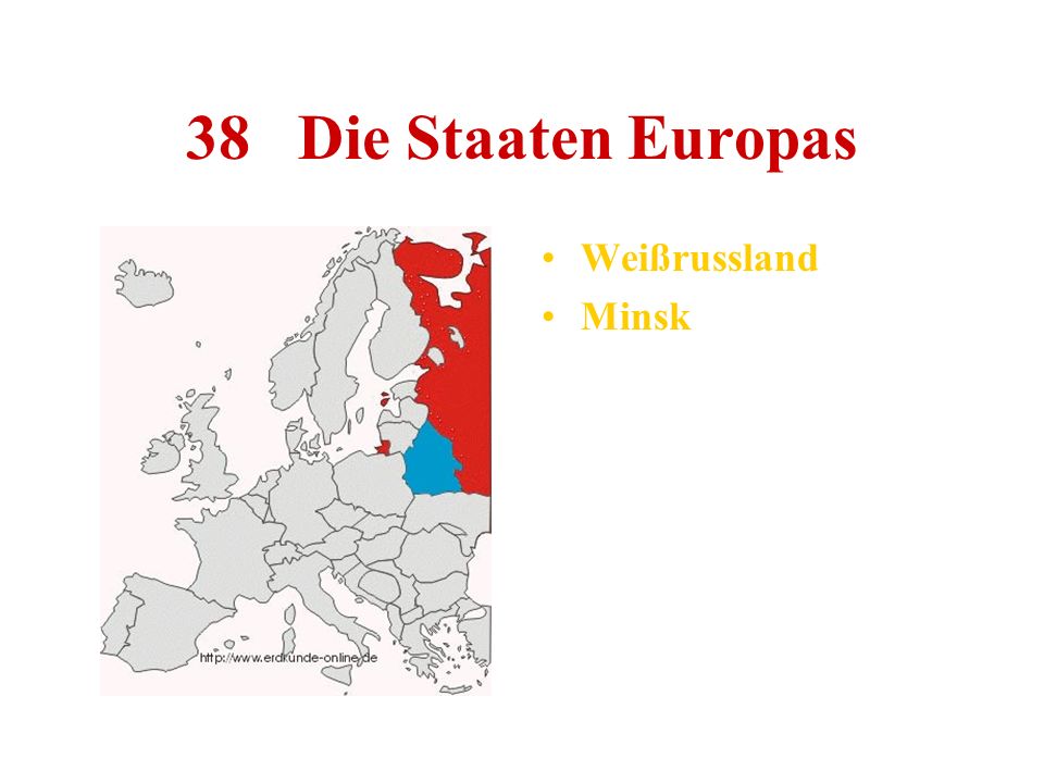 38 Die Staaten Europas Weißrussland Minsk