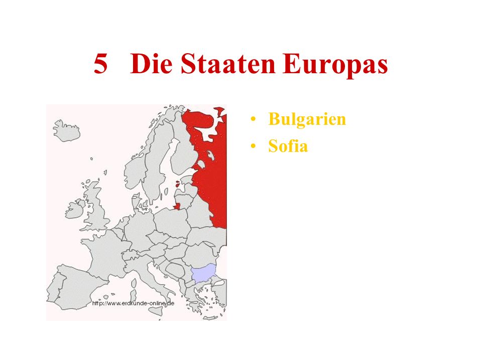5 Die Staaten Europas Bulgarien Sofia
