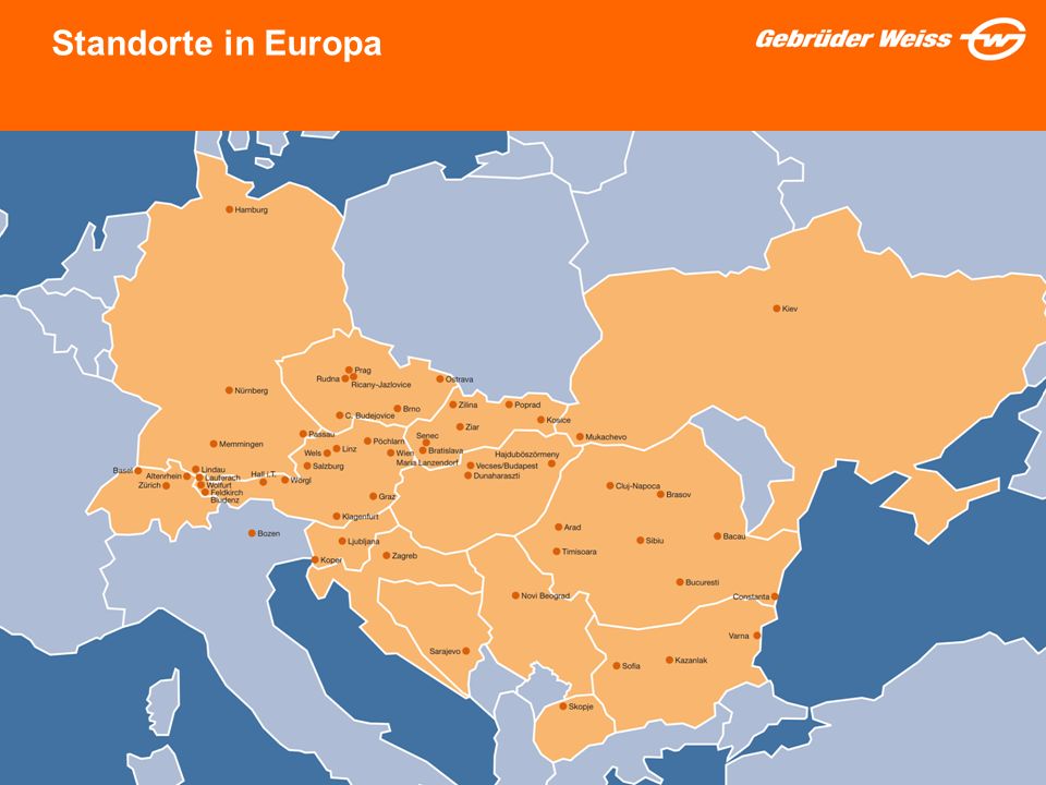 Standorte in Europa