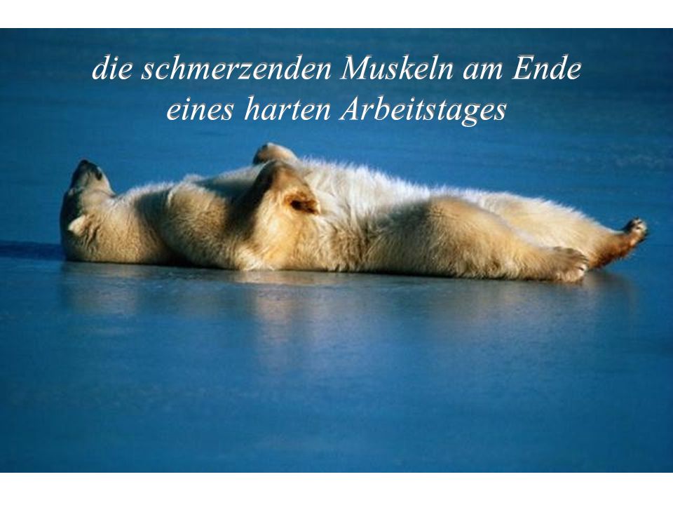 die schmerzenden Muskeln am Ende eines harten Arbeitstages